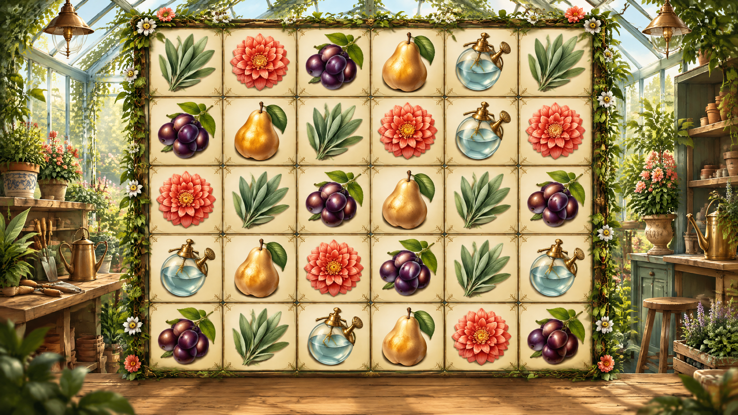 Garden Clusters illustrated game scene